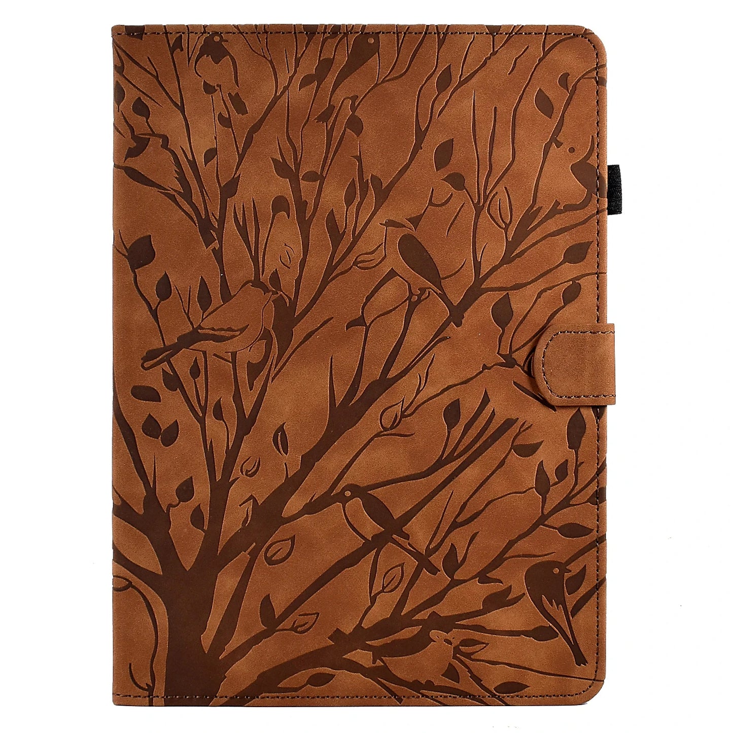 Embossed Tree Leather Wallet Case for iPad
