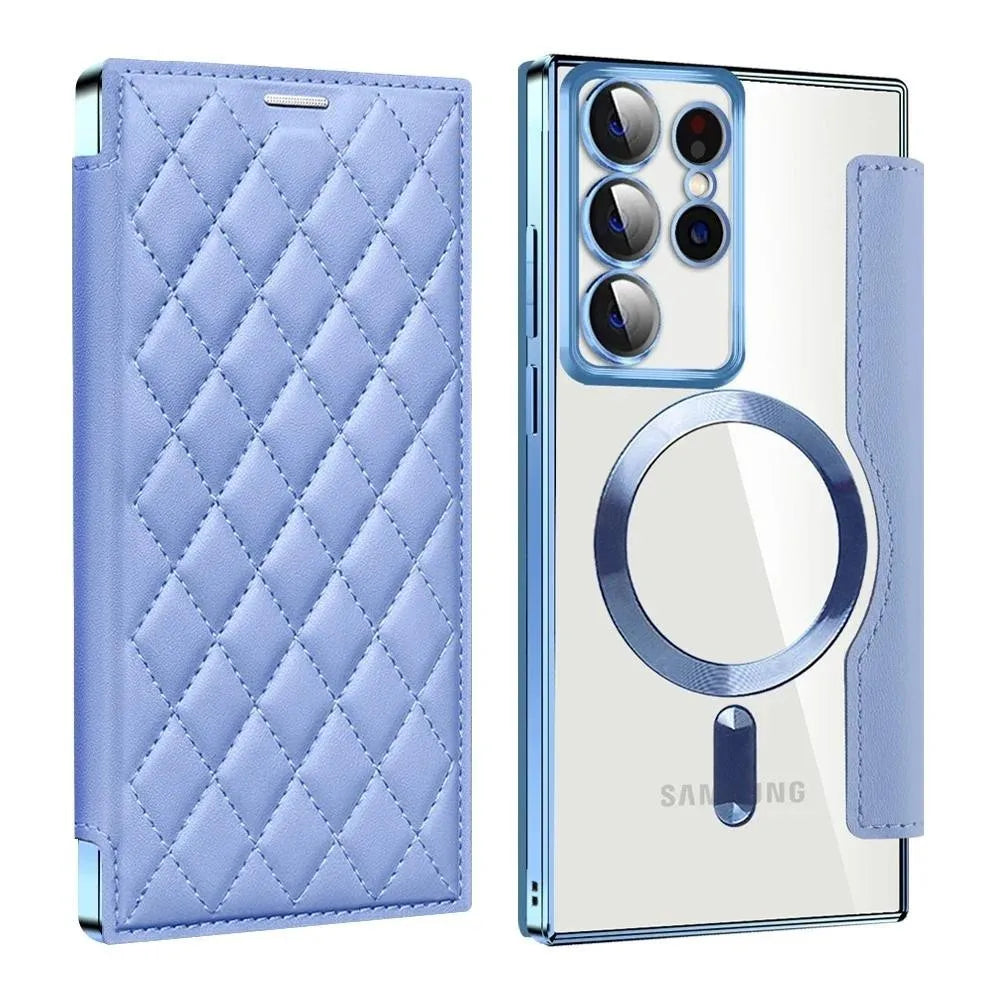 Card Holder Magnetic Leather Case for Samsung