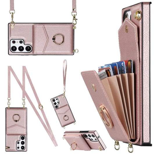 Ring Stand Crossbody Case For Samsung