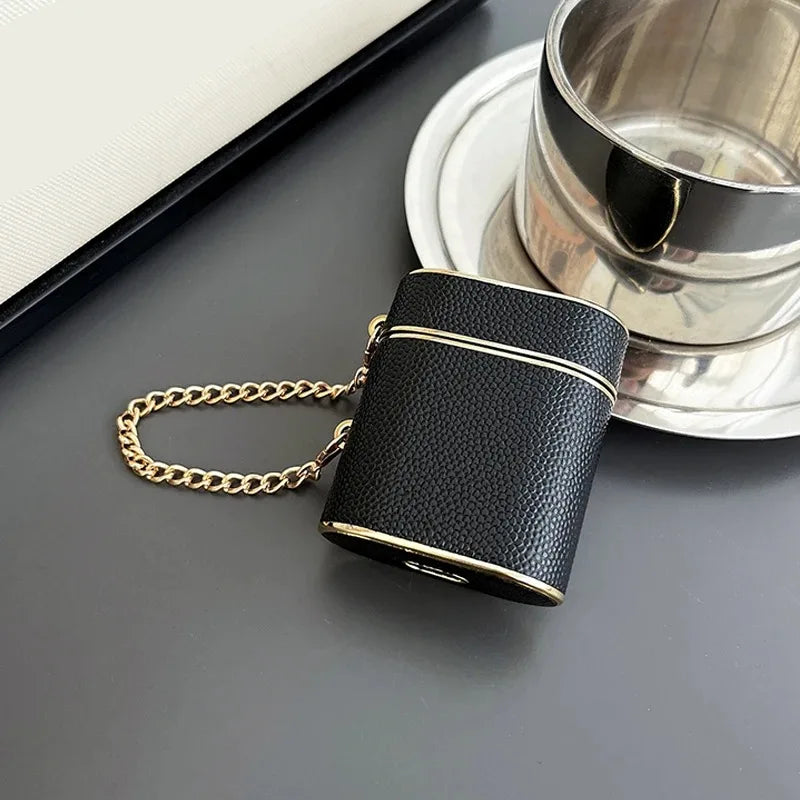 Luxury Leather Sleeve Cute Earphone Case For Airpods