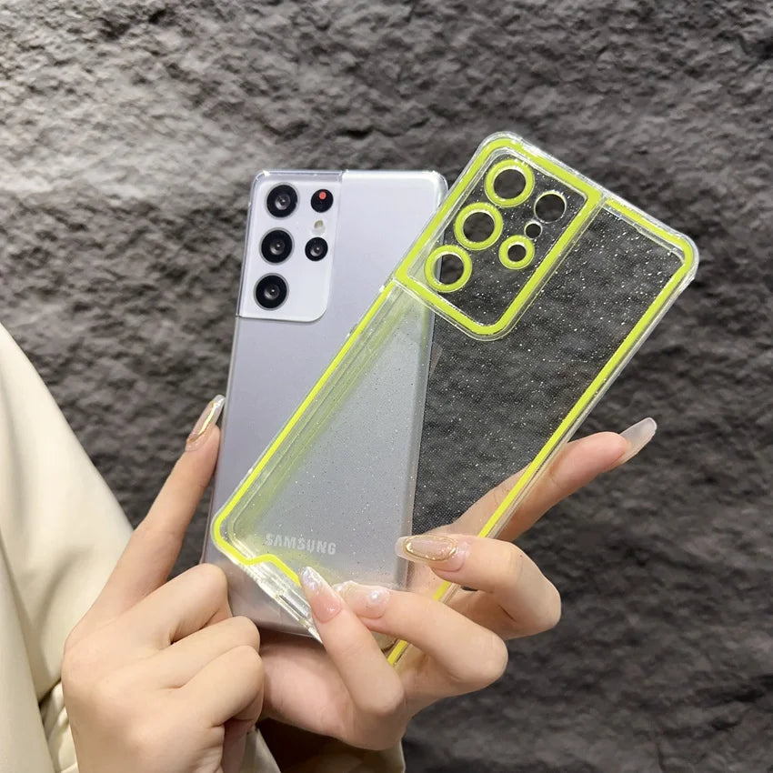 Luminous Neon Transparent Soft Case For Samsung