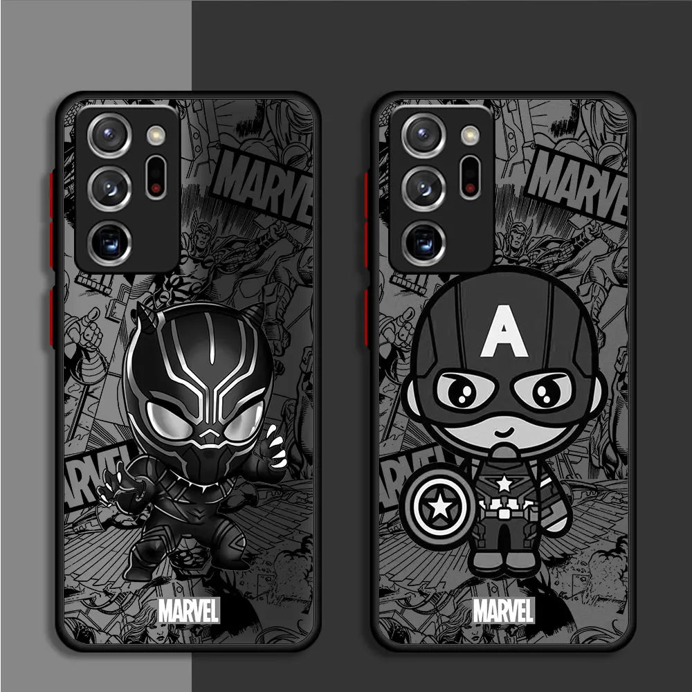 Matte Marvel Print Phone Case for Galaxy