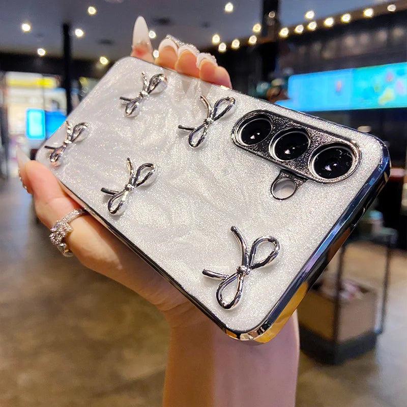 Glitter Plating Diamond Butterfly Case for Samsung