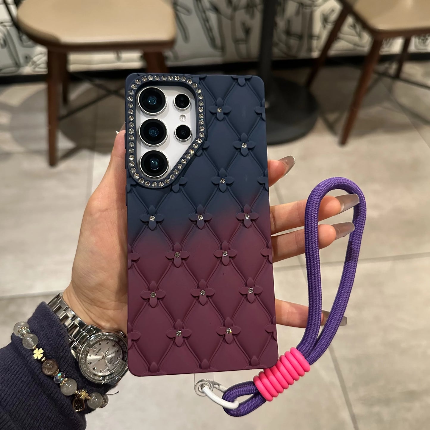 6D Flowers Edge Gradient Case For Samsung