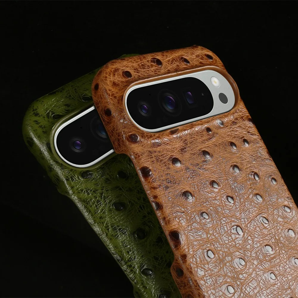 Ostrich Genuine Leather Case for Google Pixel