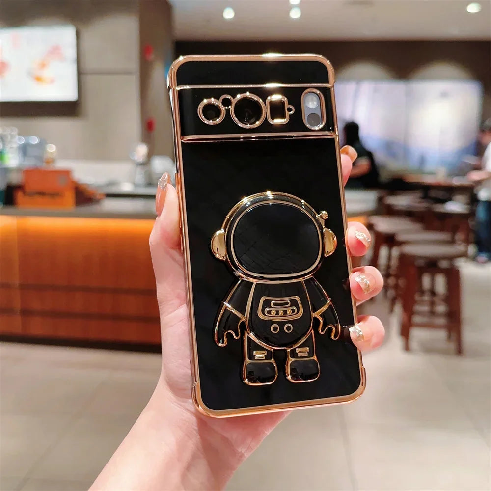 Cute Astronaut Fold Stand Holder Case for Google Pixel