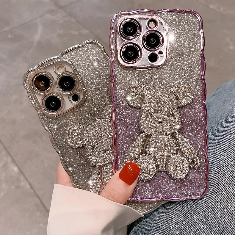 Sparkling Diamond Cute Bear Suitable for iPhone