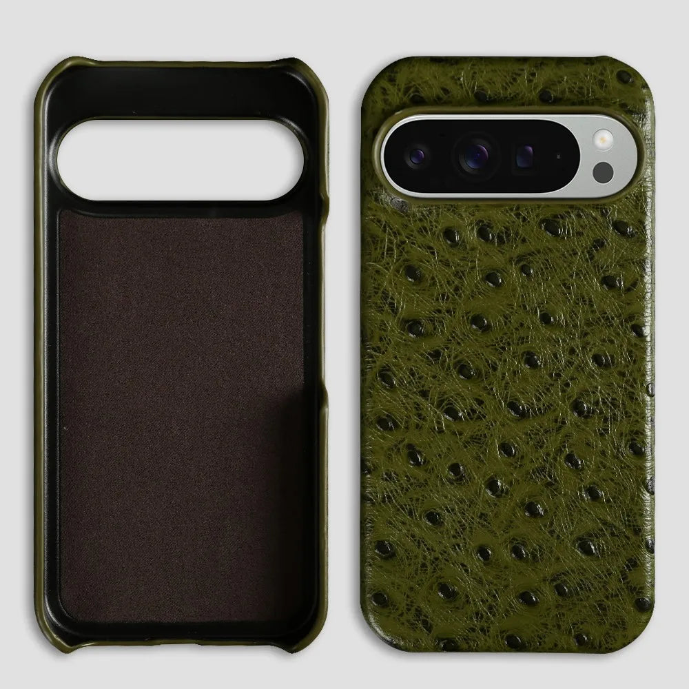 Ostrich Genuine Leather Case for Google Pixel