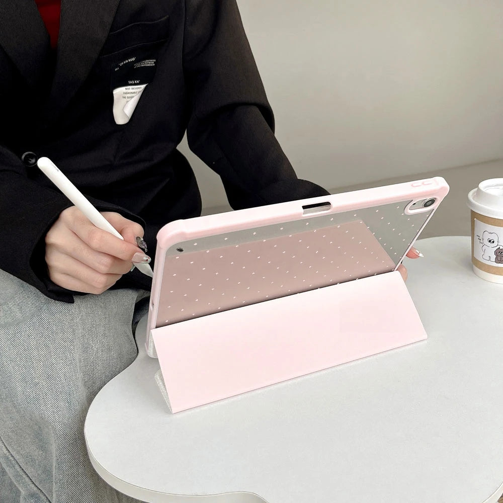Black Polka Dots Case for iPad