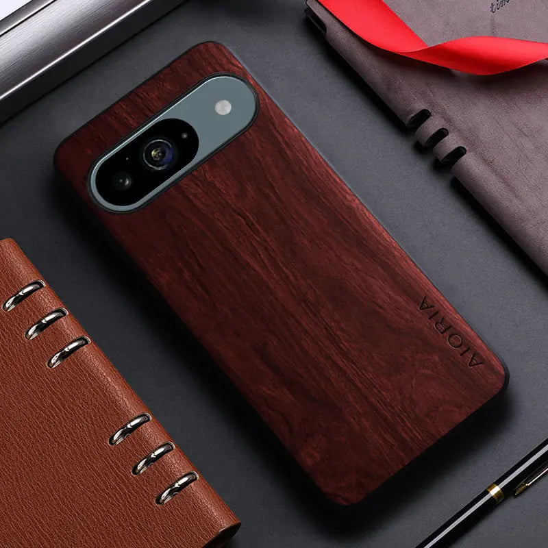 Bamboo Wood Pattern Leather Case for Google Pixel