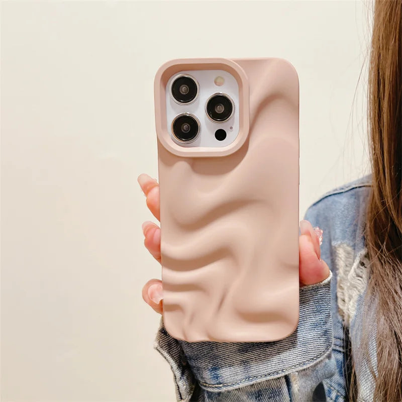 Luxury 3D Wave Pattern Case For iPhone