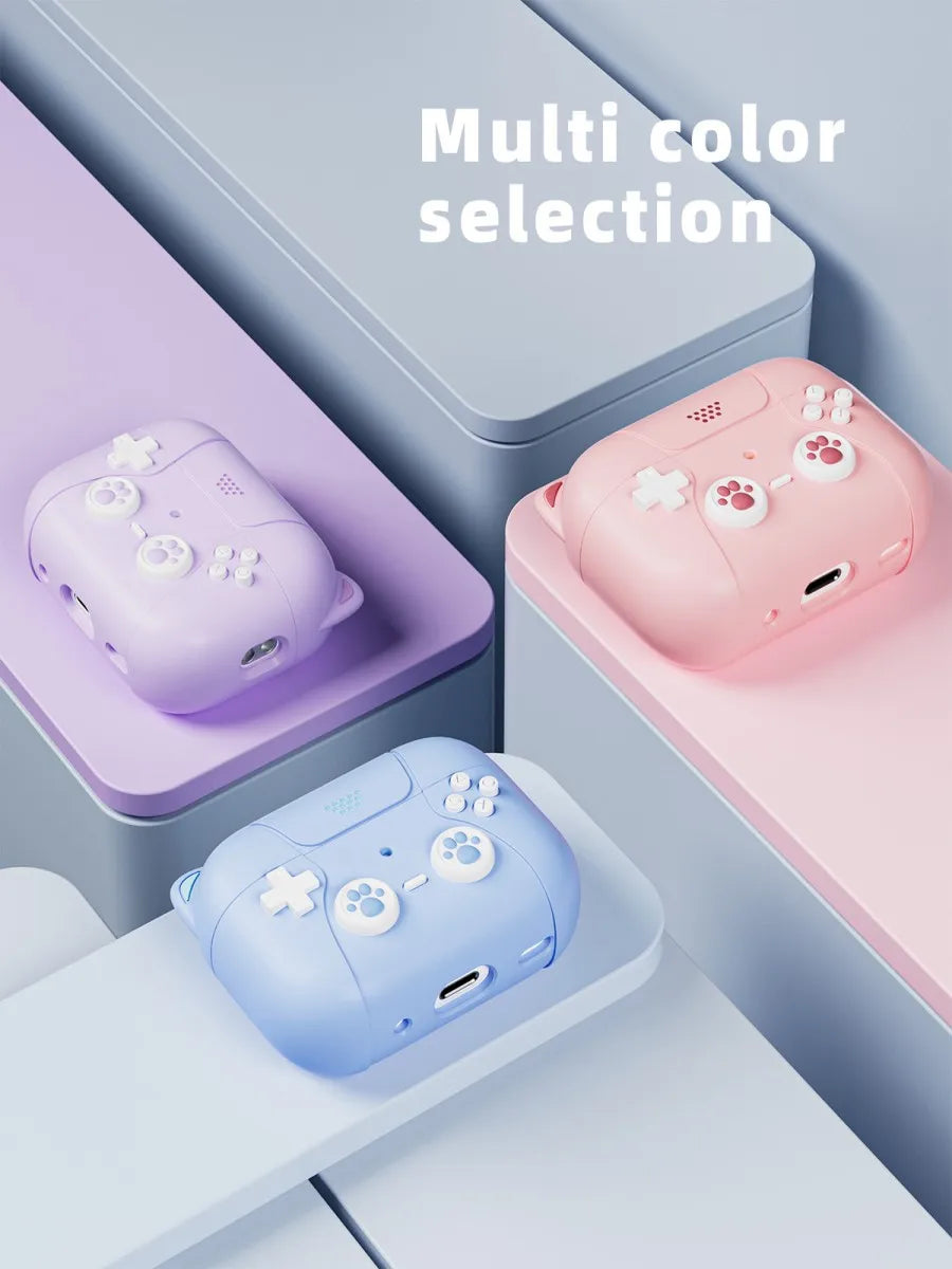 3D Game Player Design with Keychain Silicone Case For Airpods