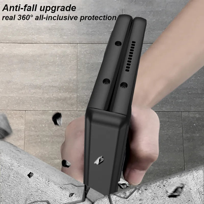 Armor Magnetic Hinge Cover Case with Stand - Galaxy Z Fold