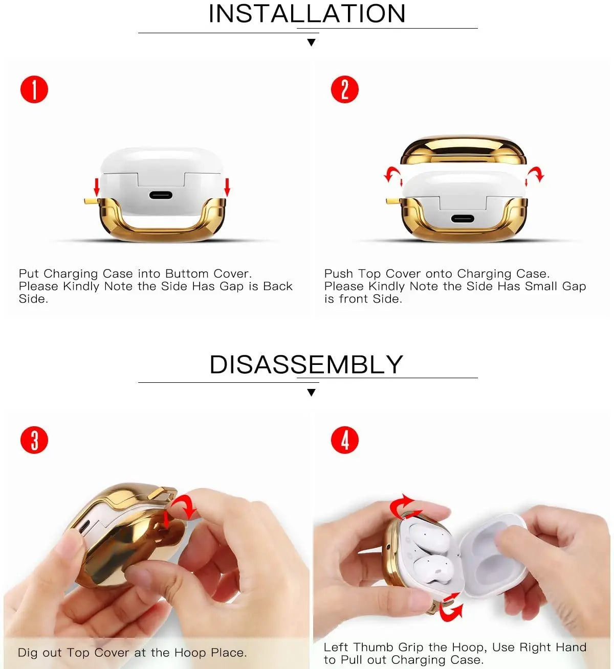 Smooth Marble Hard Shell Shock Galaxy Buds Cases