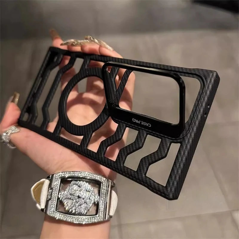 Frameless Carbon Fiber Magnetic Phone Case For Samsung