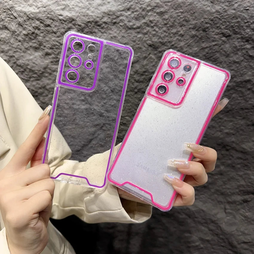Luminous Neon Transparent Soft Case For Samsung