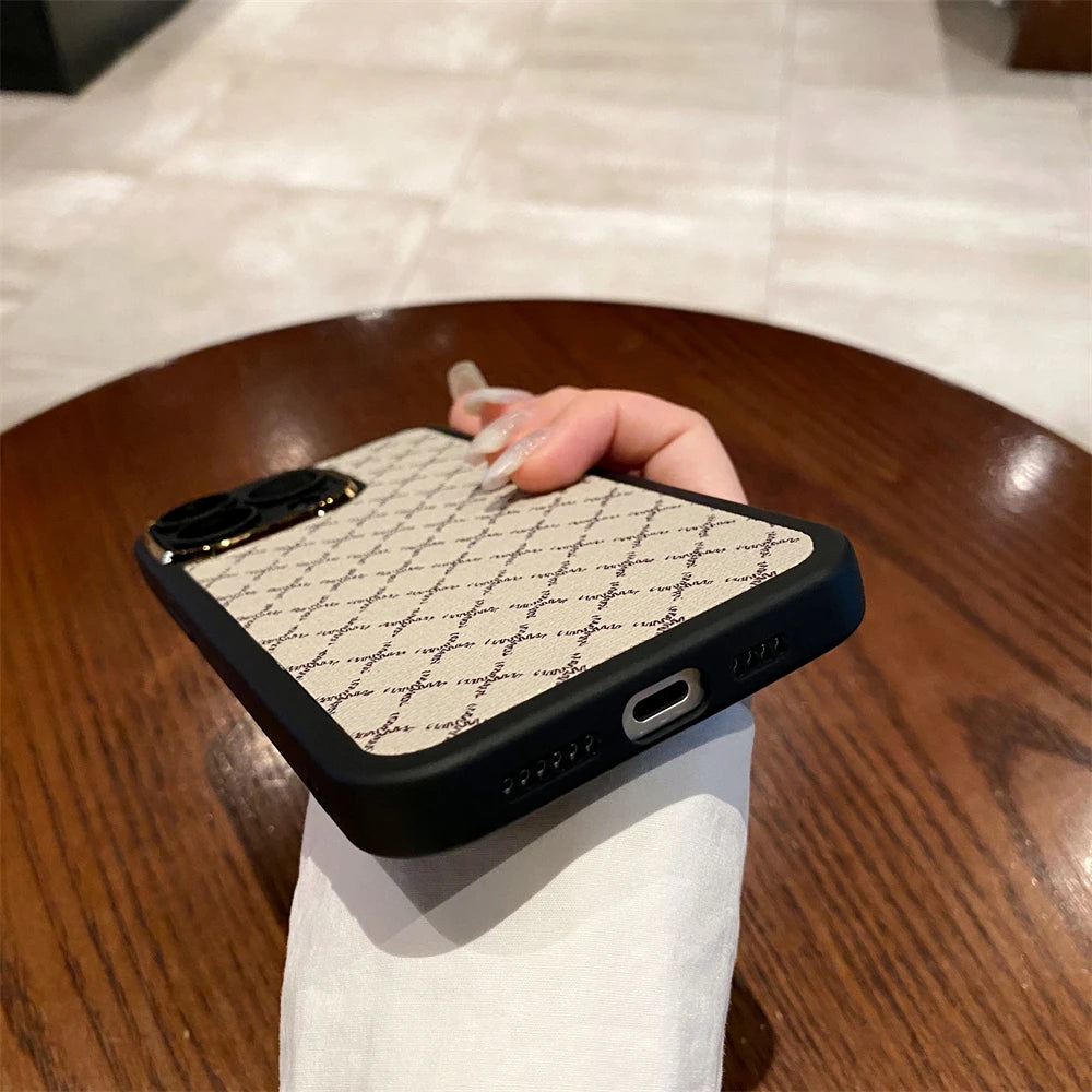Lattice Texture Phone Case For iPhone