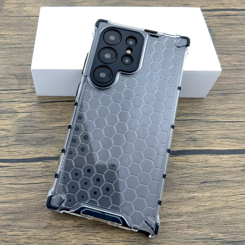 Transparent Honeycomb Texture Case for Samsung