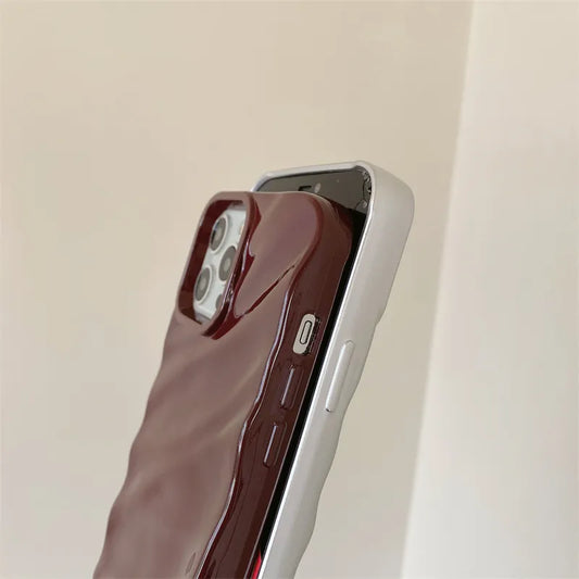 Luxury 3D Silk Wavy Pattern iPhone Case