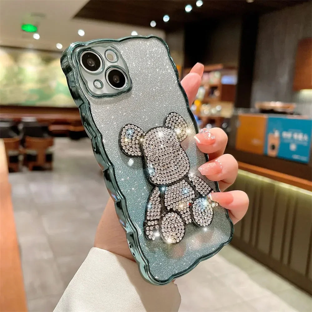 Sparkling Diamond Cute Bear Suitable for iPhone