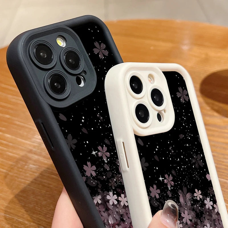 Gradient Cherry Blossoms Phone Case For iPhone