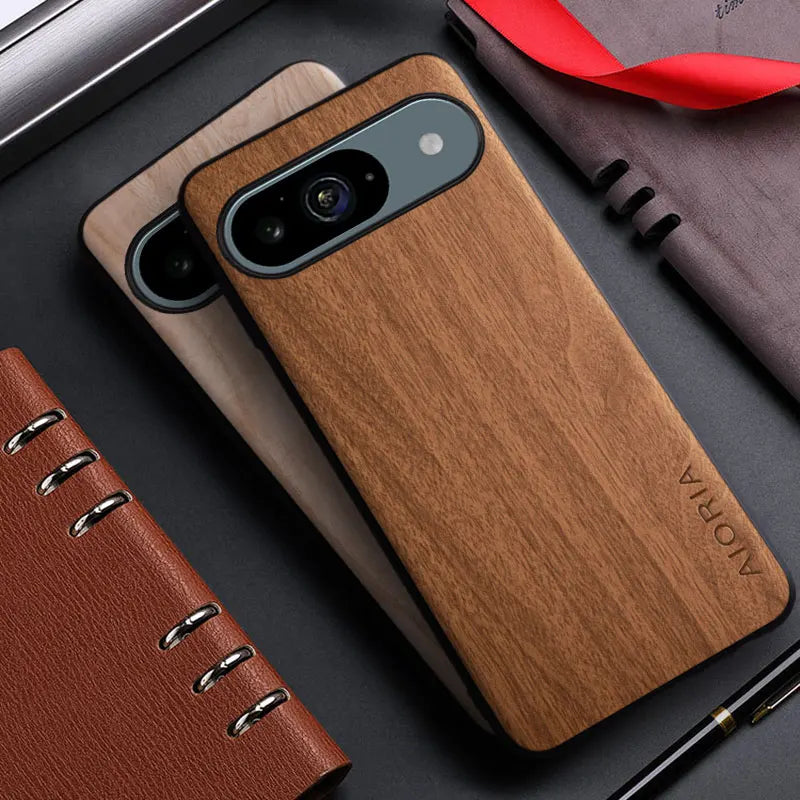 Bamboo Wood Pattern Leather Case for Google Pixel