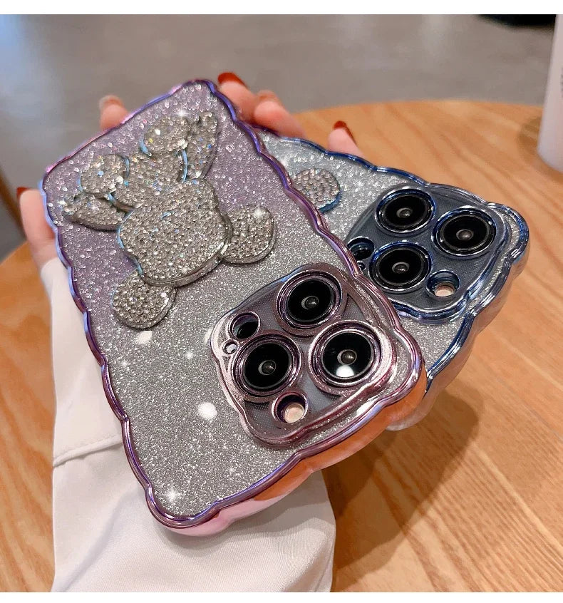 Sparkling Diamond Cute Bear Suitable for iPhone