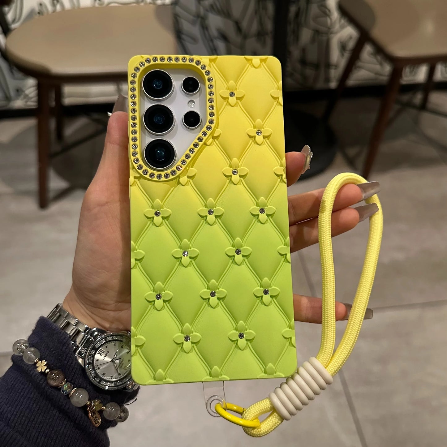 6D Flowers Edge Gradient Case For Samsung