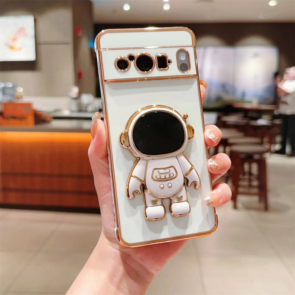 Cute Astronaut Fold Stand Holder Case for Google Pixel