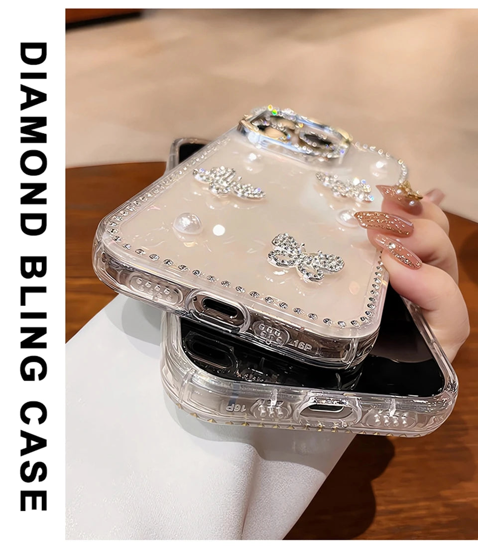 Luxury Bling Glitter Silicone Phone Case For iPhone