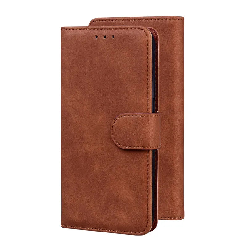 Magnetic Geometric Textile Pattern Wallet Case for Galaxy