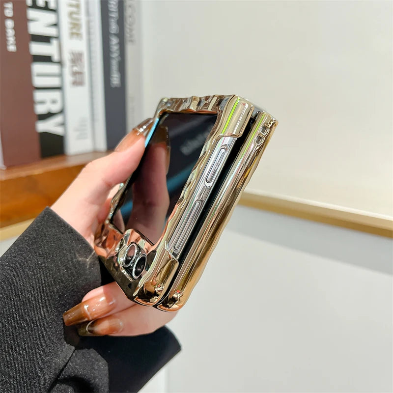 Luxury Folded Texture Leopard Print Phone Case For Samsung