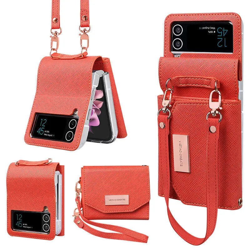 Luxury Leather Wallet Card Holder Case For Samsung