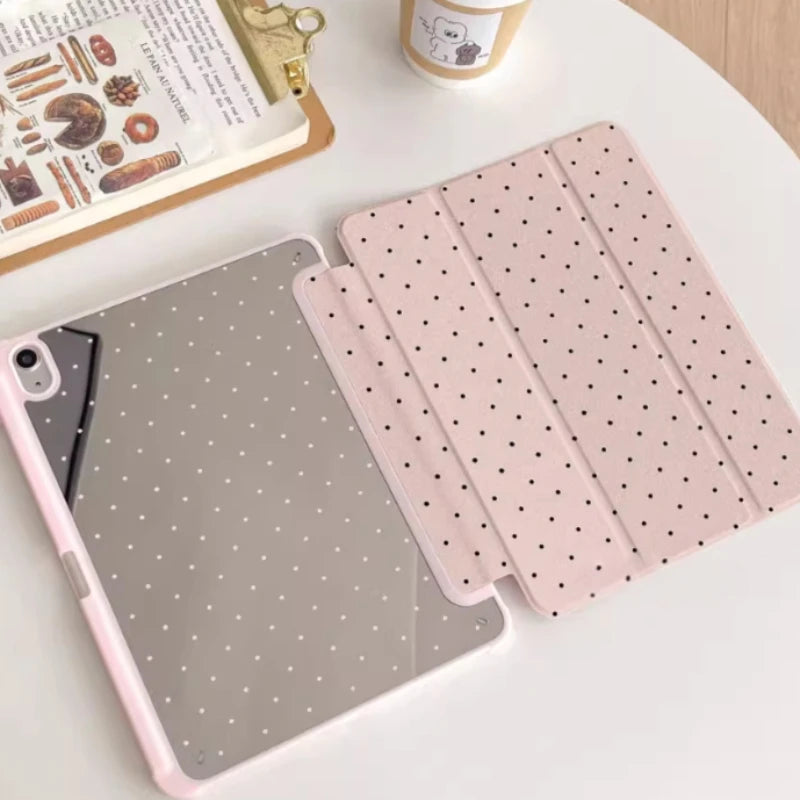 Black Polka Dots Case for iPad