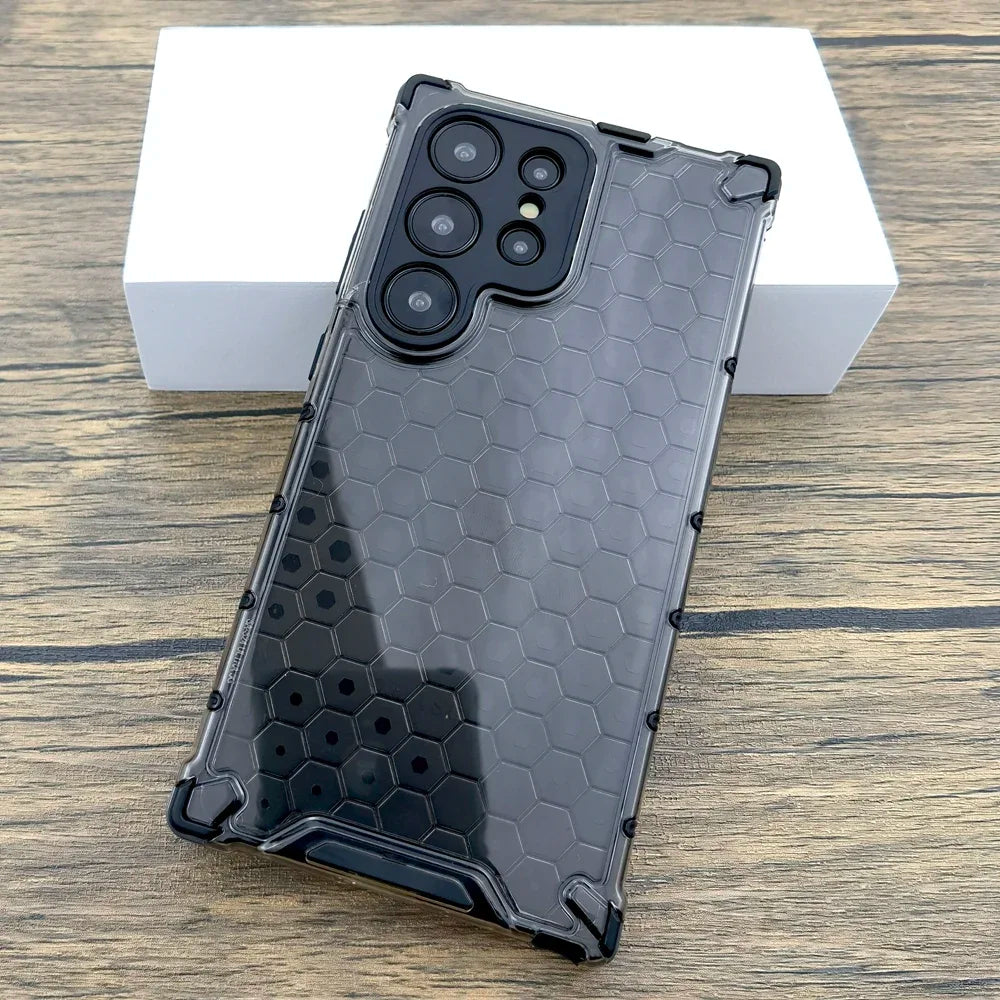 Transparent Honeycomb Texture Case for Samsung