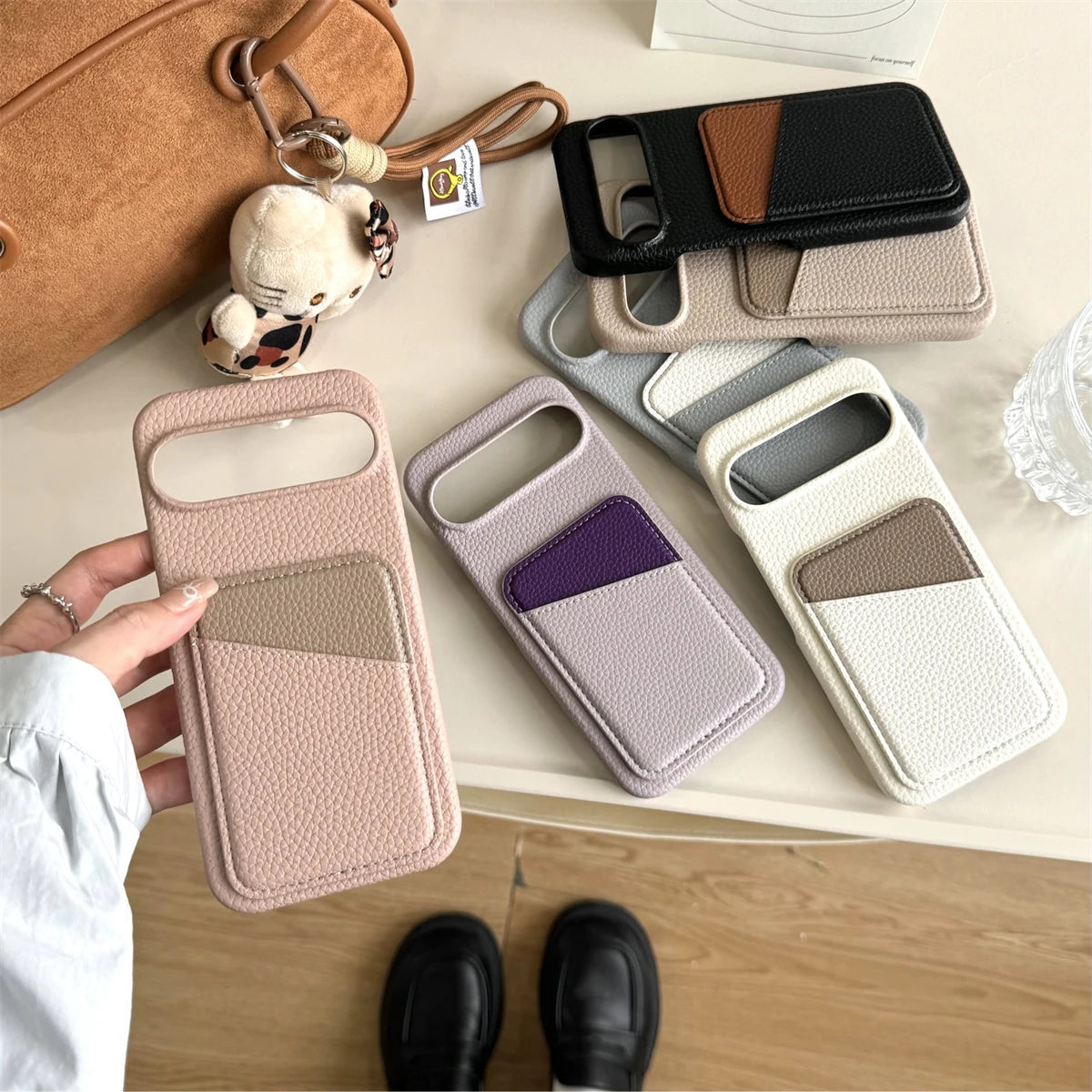 PU Leather Card Holder Pocket Slot Case for Google Pixel