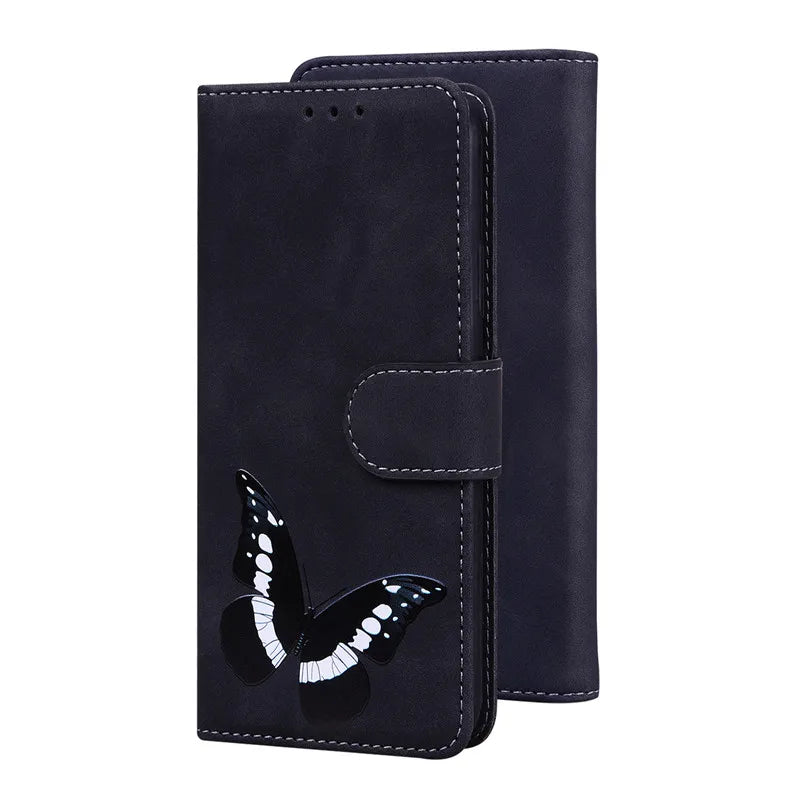 Magnetic Geometric Textile Pattern Wallet Case for Galaxy