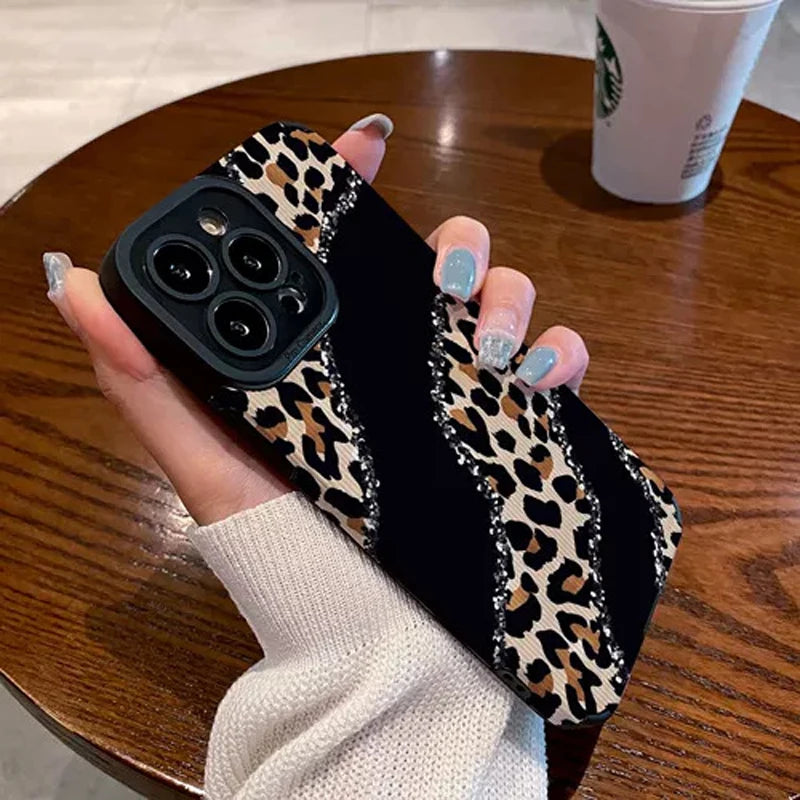 Leopard Silione Phone Case For iPhone