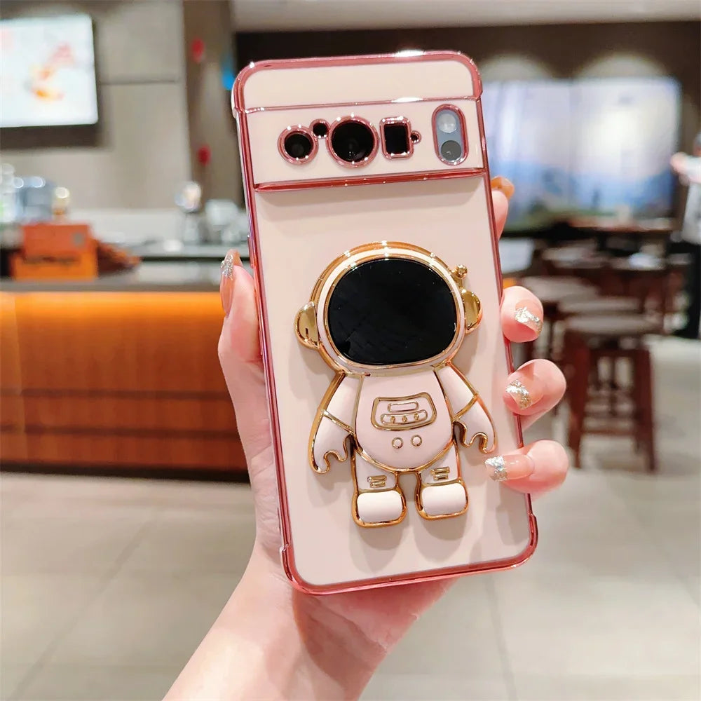 Cute Astronaut Fold Stand Holder Case for Google Pixel