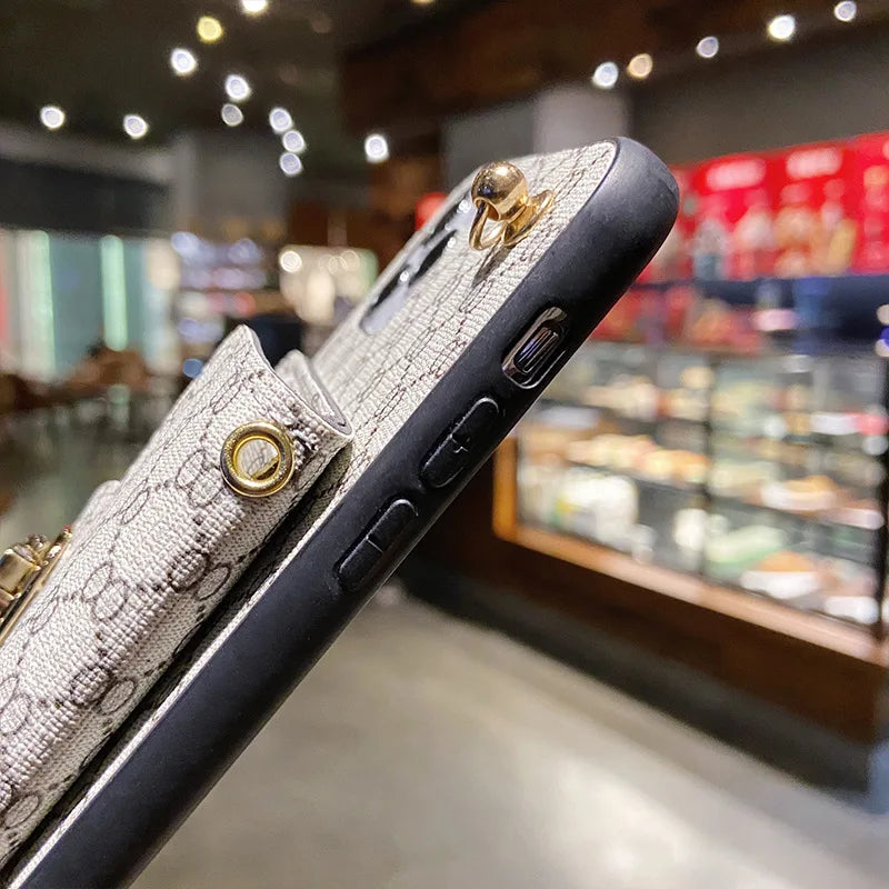 Luxury Leather Crossbody Wallet Phone Case Bag for iPhone