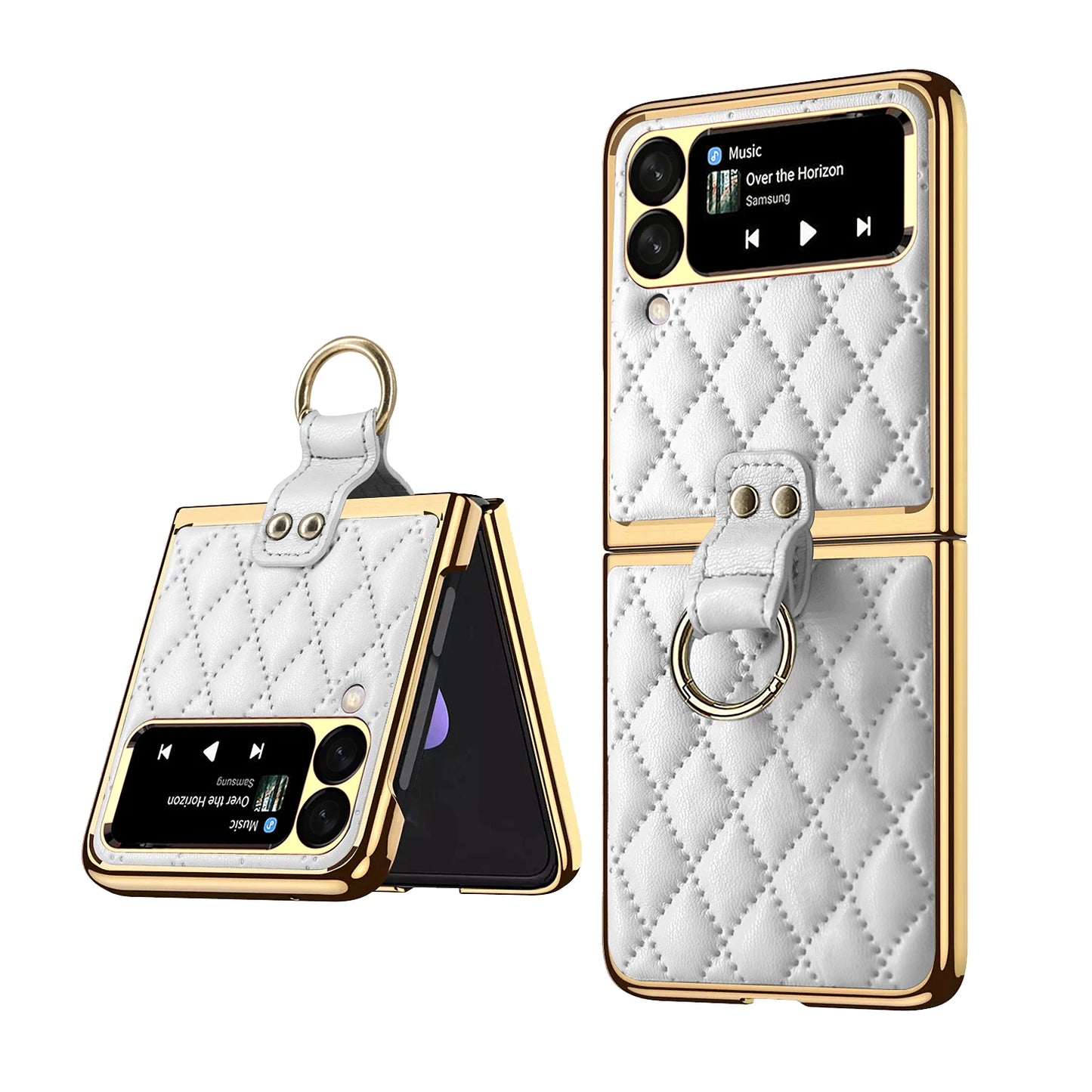 Luxury Diamond Air Cushion Leather Case for Galaxy Z Flip