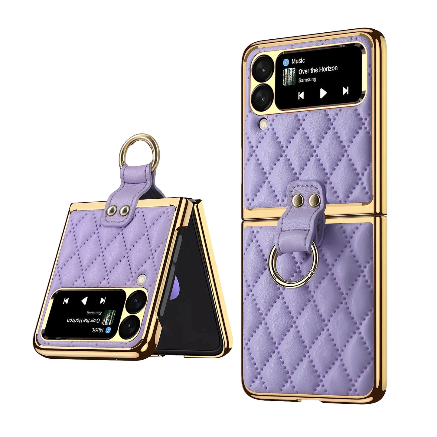 Luxury Diamond Air Cushion Leather Case for Galaxy Z Flip