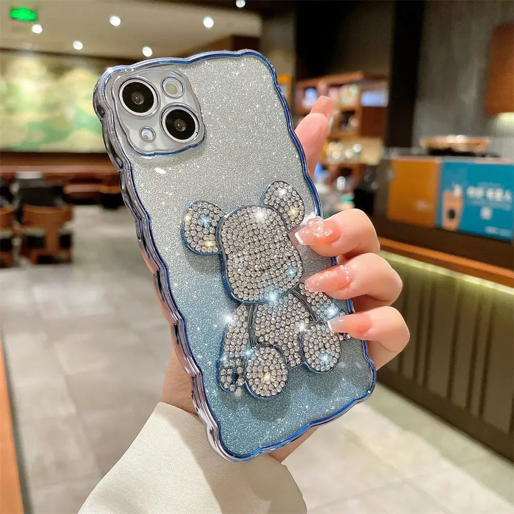 Sparkling Diamond Cute Bear Suitable for iPhone