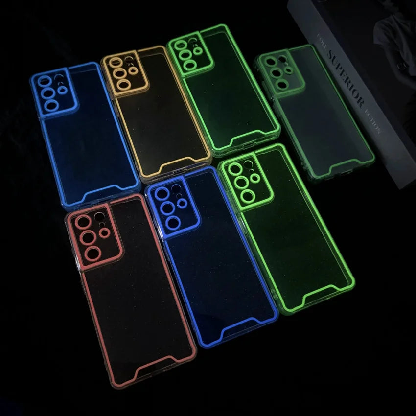 Luminous Neon Transparent Soft Case For Samsung