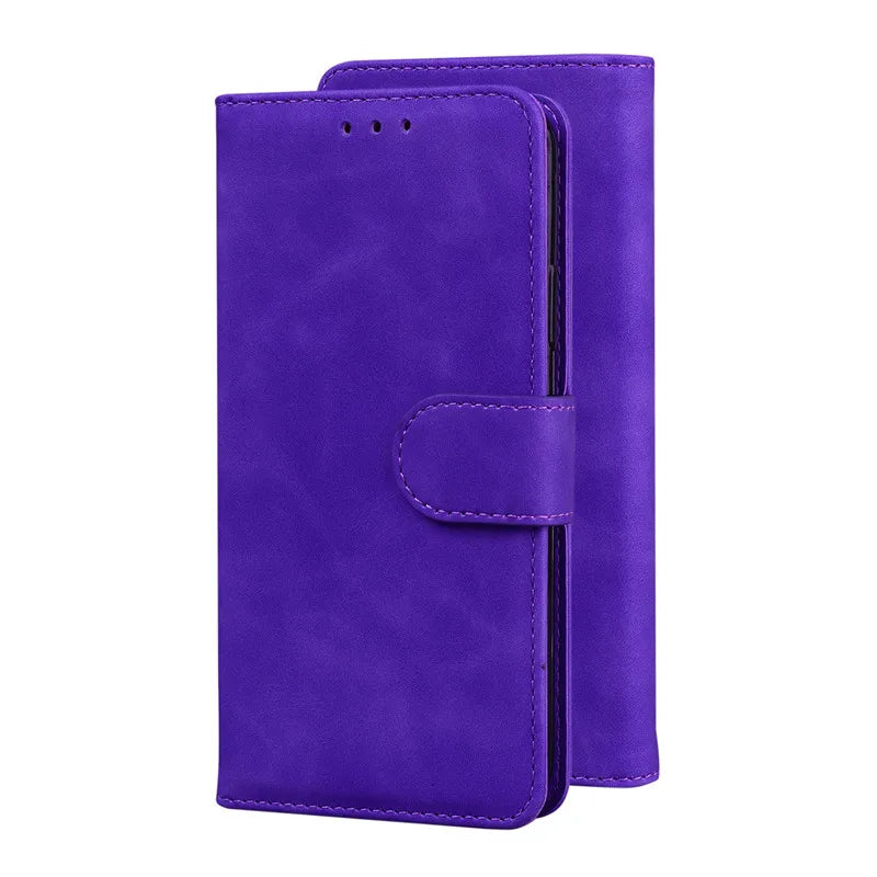 Magnetic Geometric Textile Pattern Wallet Case for Galaxy