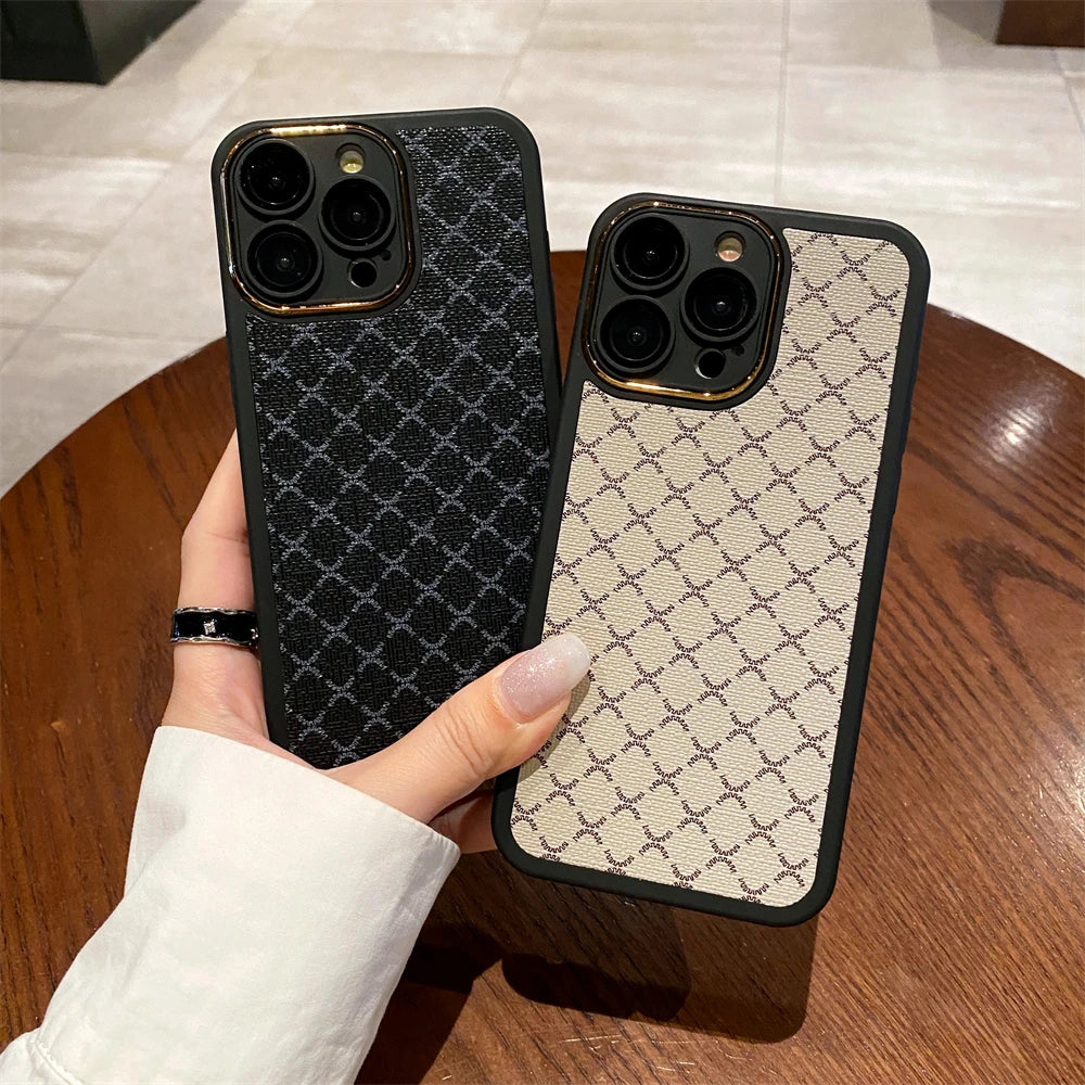 Lattice Texture Phone Case For iPhone