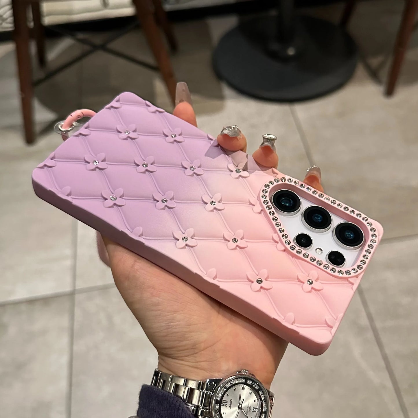 6D Flowers Edge Gradient Case For Samsung