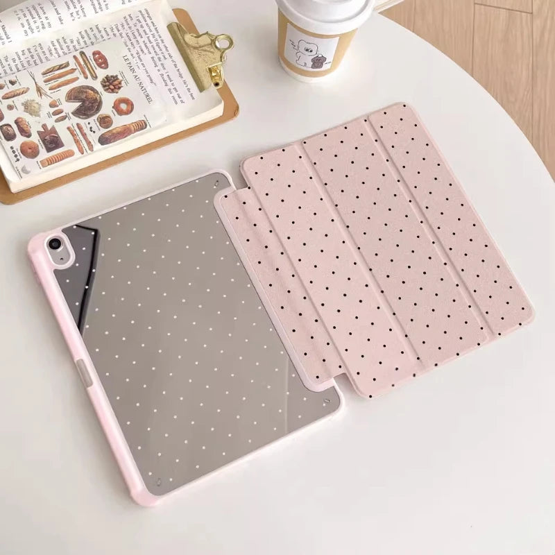 Black Polka Dots Case for iPad