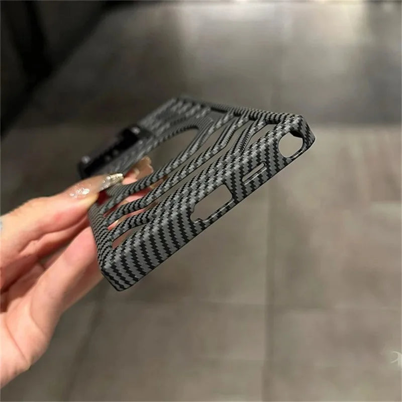 Frameless Carbon Fiber Magnetic Phone Case For Samsung