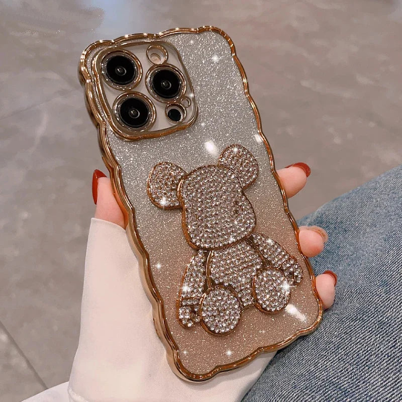 Sparkling Diamond Cute Bear Suitable for iPhone
